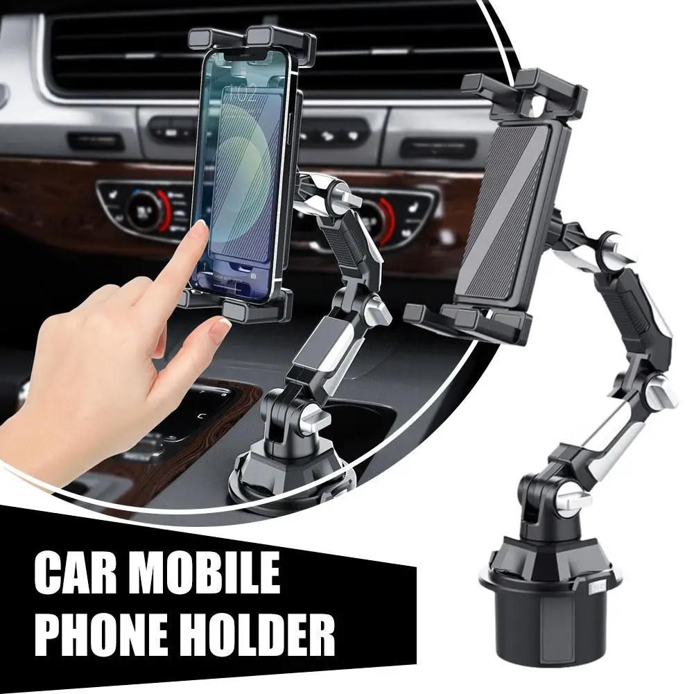 Car Cup Holder Tablet & Phone Mount Universal Stand With Adjustable Long Arm For iPad For Samsung Galaxy Tab For Kindle