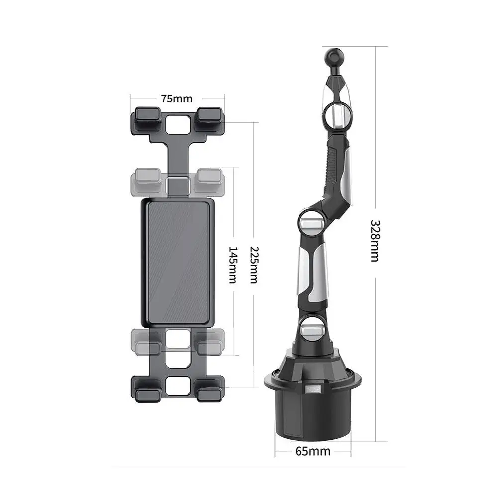 Car Cup Holder Tablet & Phone Mount Universal Stand With Adjustable Long Arm For iPad For Samsung Galaxy Tab For Kindle