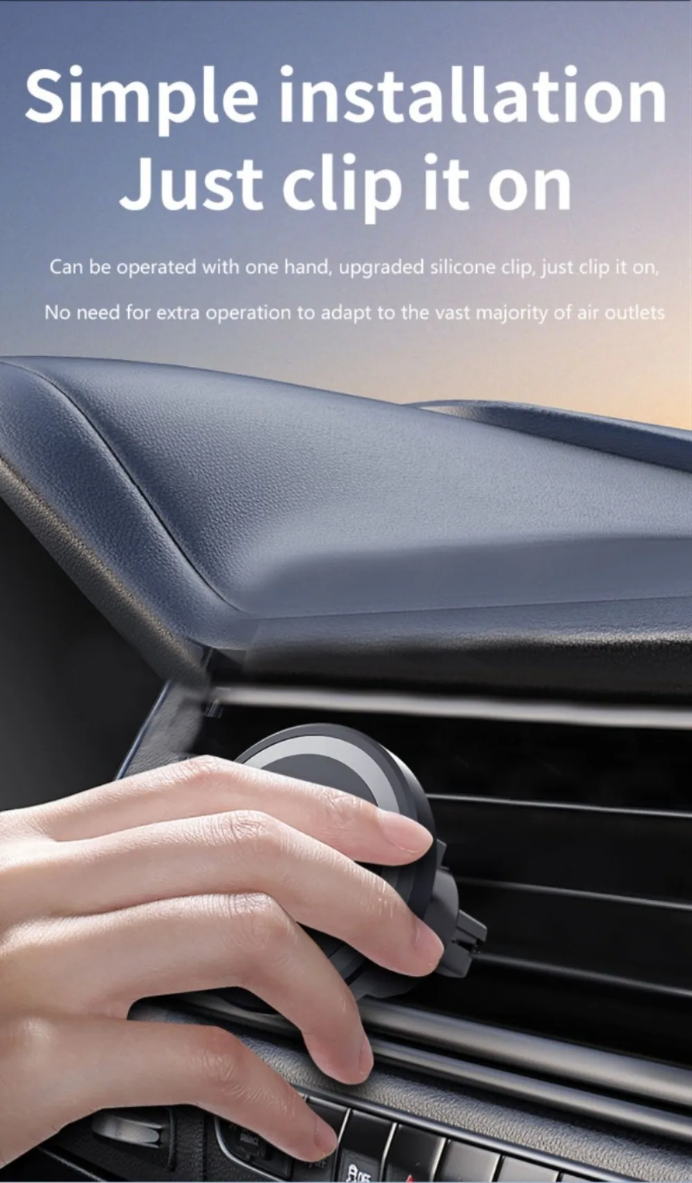 For MagSafe Car Wireless Charger 30W - Air Vent Clip Phone Holder - Stable Grip For iPhone 13-17 Pro Max & Fast Charging Stand