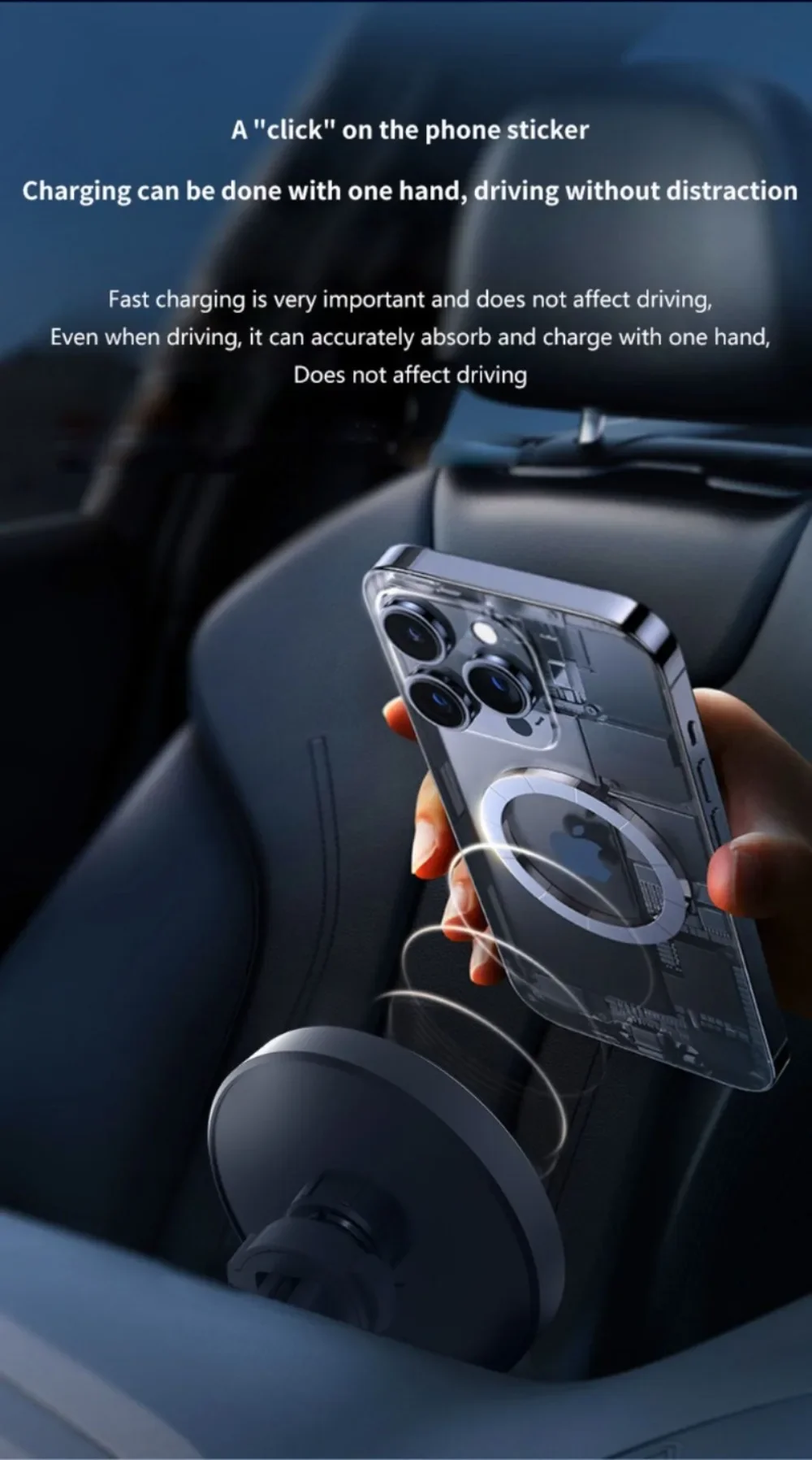 For MagSafe Car Wireless Charger 30W - Air Vent Clip Phone Holder - Stable Grip For iPhone 13-17 Pro Max & Fast Charging Stand