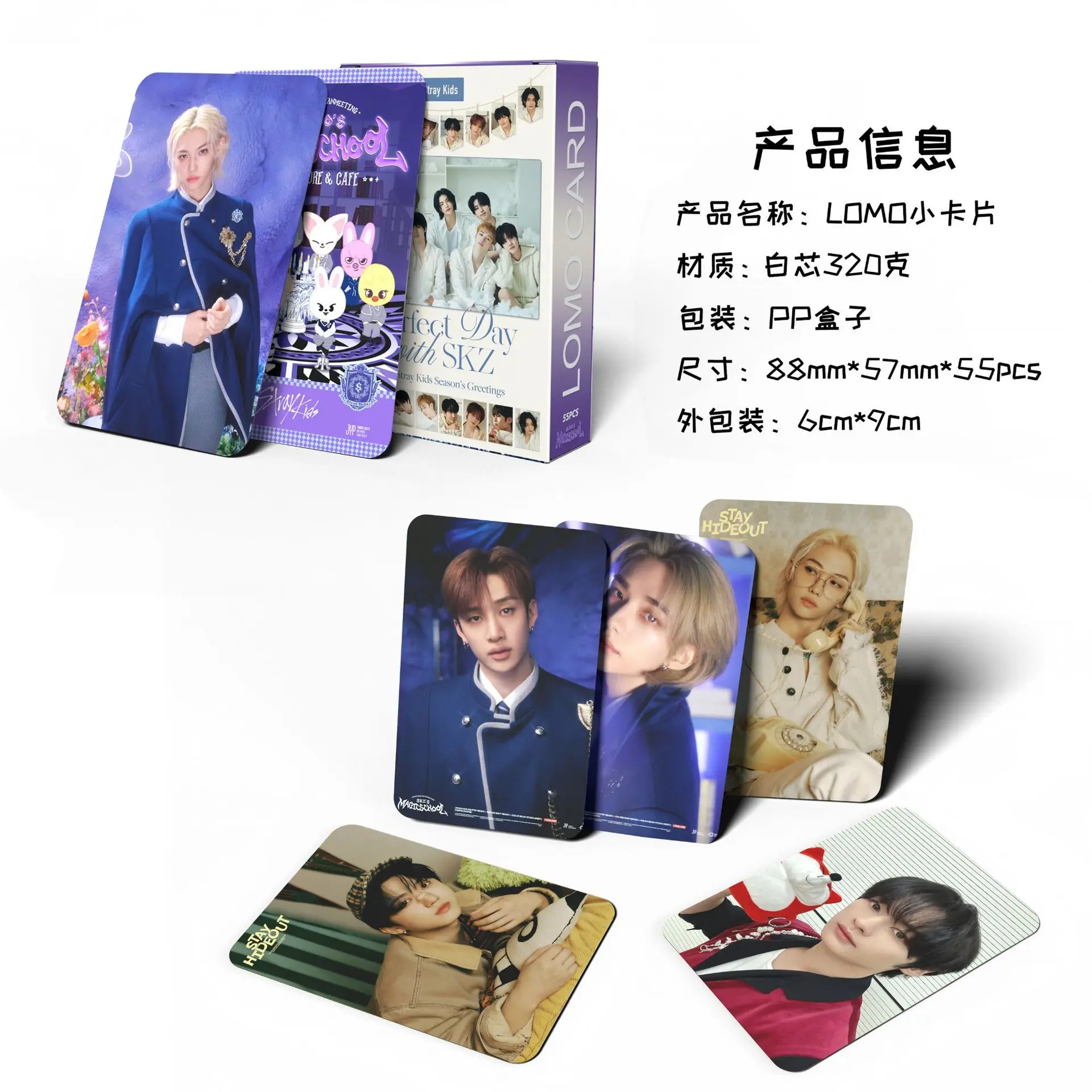 55Pcs/92Pcs Idol SKZOO Stray Kids New Series 6TH FANMEETING Lomo Cards Postcards Felix HyunJin Jisung Woojin Chan Fans Gifts