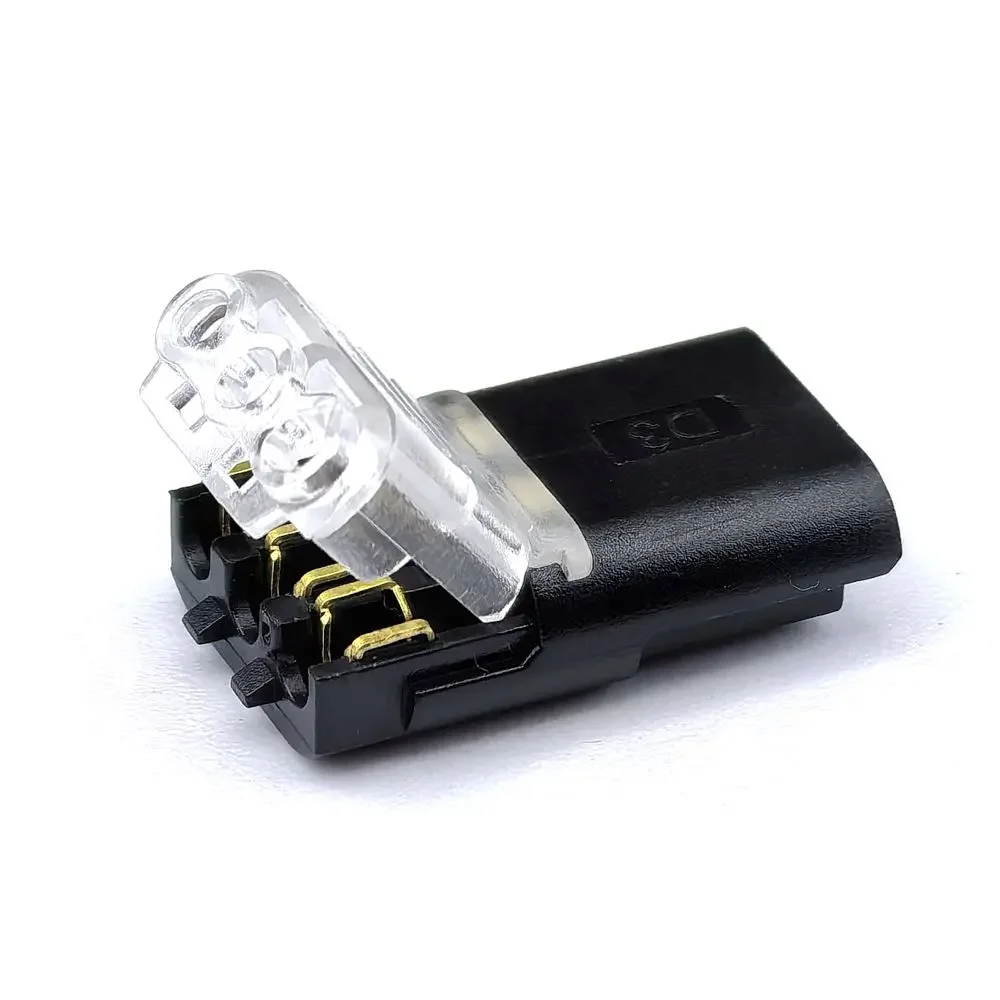10/30/50Pcs Wire Connect Terminal Connector, 3-Pin Bidirectional Plug-in Cable Buckle Connector DC Lock Cover Suitable LED