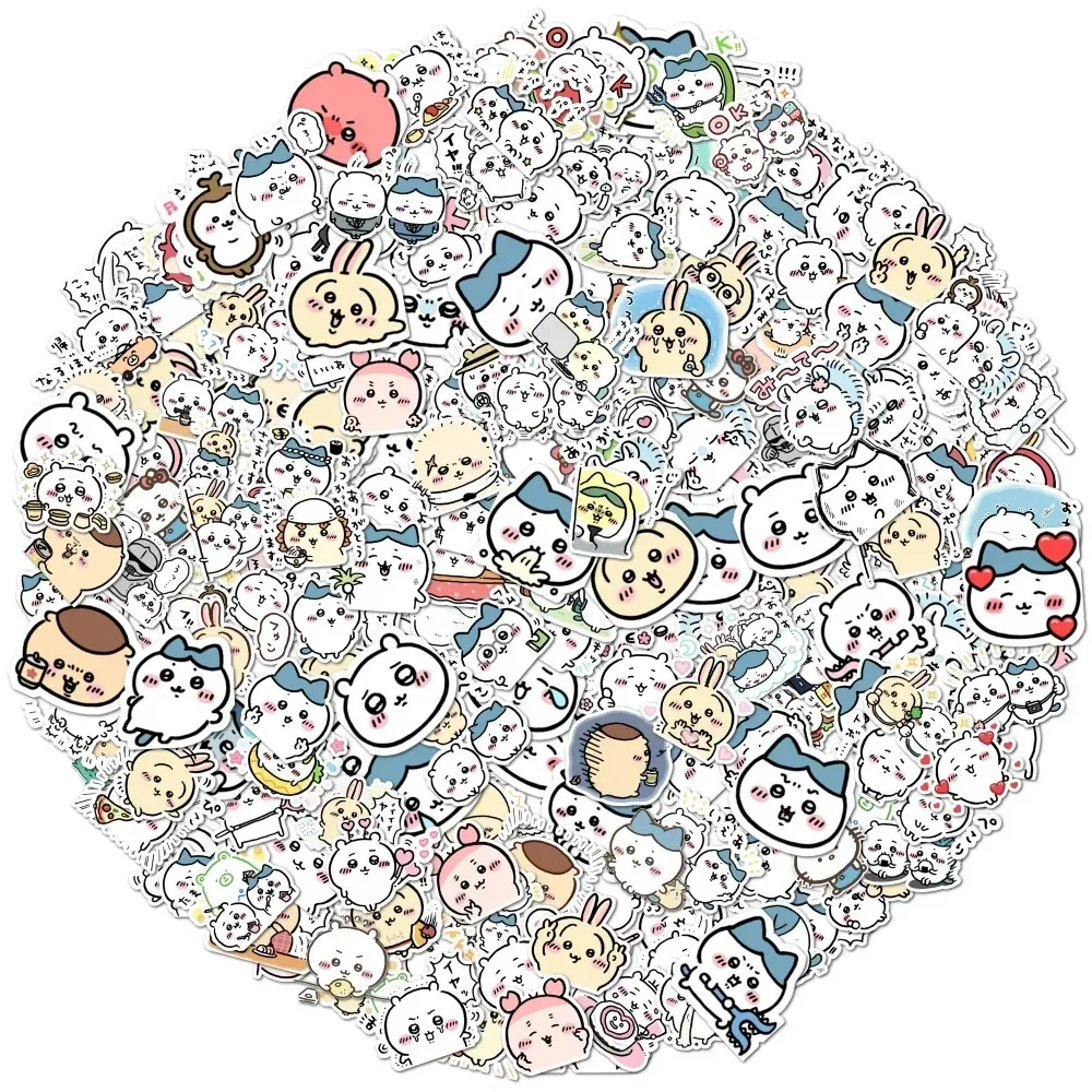 100pcs Cute Chiikawa Stickers DIY Waterproof Vinyl Scrapbook Water Cup Phone Case Lovely Cartoon Anime Sticker Kids Gift Toy