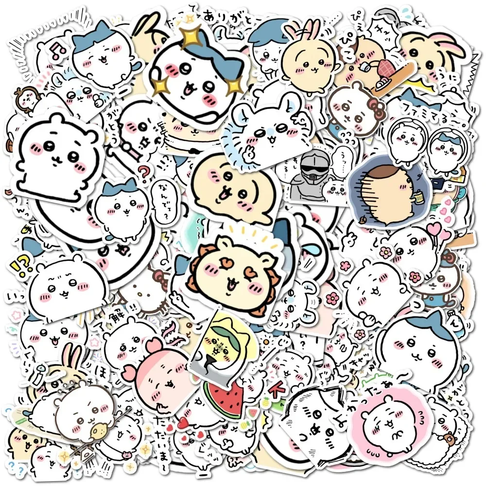 100pcs Cute Chiikawa Stickers DIY Waterproof Vinyl Scrapbook Water Cup Phone Case Lovely Cartoon Anime Sticker Kids Gift Toy