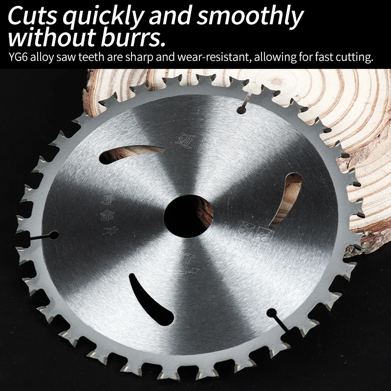 5-Inch/125Mm 40-Tooth Nail-Resistant Woodworking Saw Blade, 125mm Cutting Blade, Suitable for Wood, Plastic, and Metal, Mini Circular Saw Blade, Rotary Cutting Tool Blade, Hardware Tool Accessories, Tungsten Carbide Steel