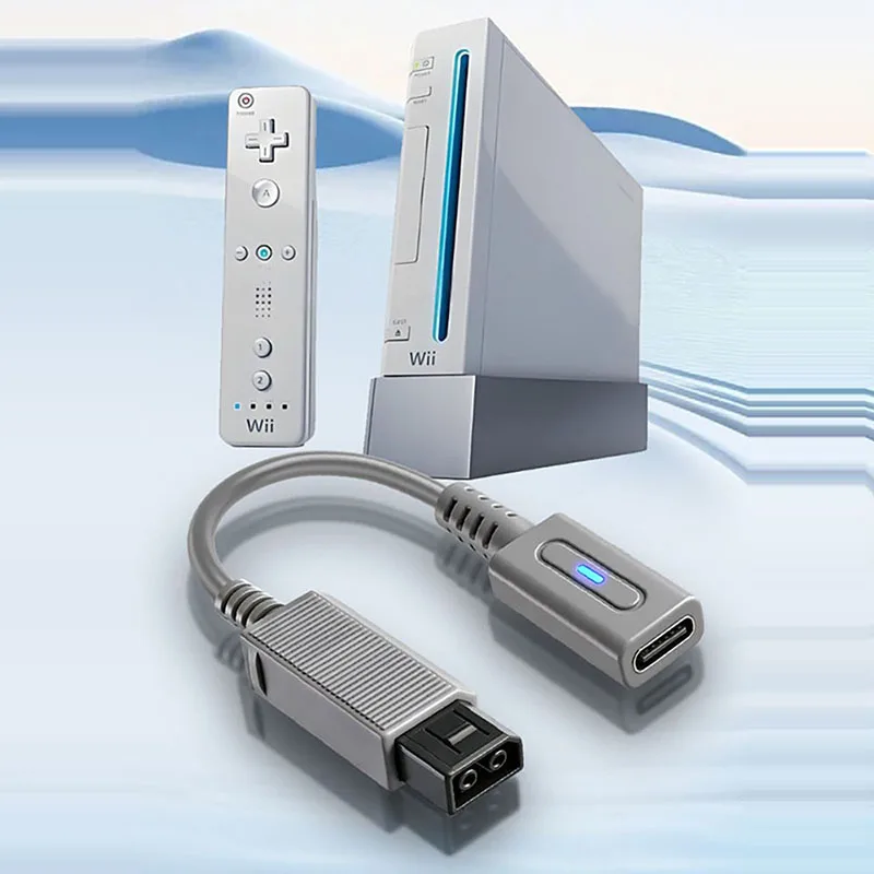 65W PD Type C Cable for Wii Controller Cable for Charging Adapter USB C LED Converter Cord for Nintendo Wii Console Power Cable