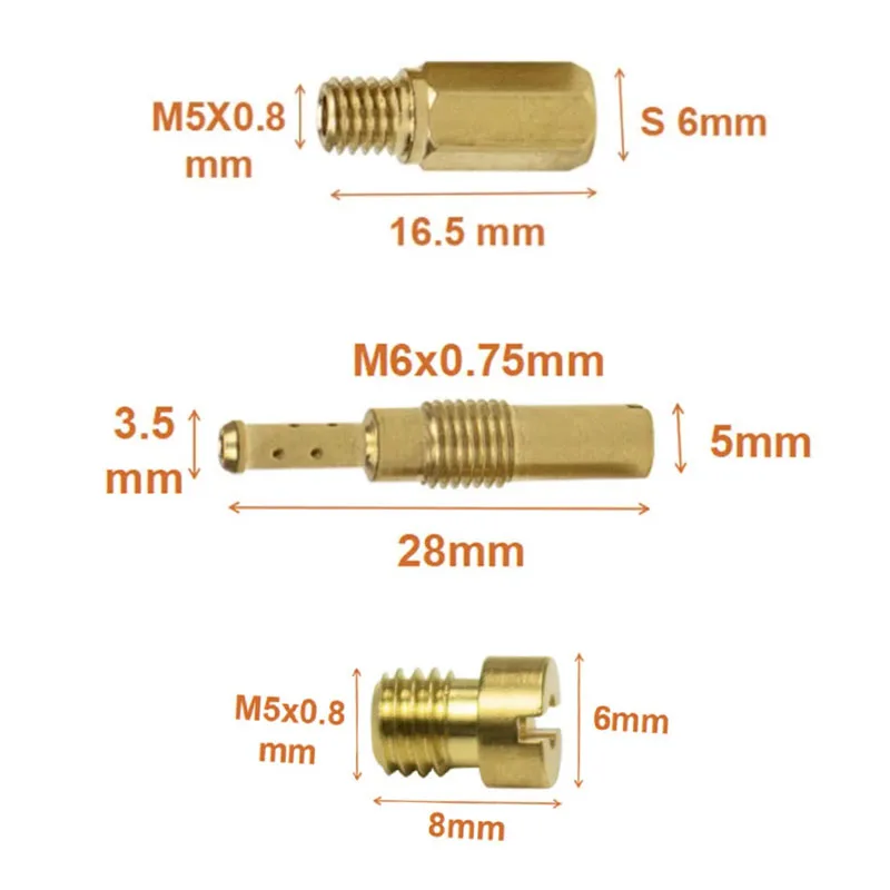 40/20/10PCS Motorcycle Carburetor Main Pilot Jets for PWK CVK PE Keihin GY6 Scooter ATV Dirt Bike Repair Kit