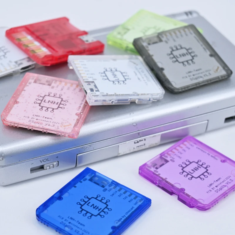 Chiscart Transparent Frosted MicroUSB DSpico Game Reader RP2040 16 MBit Compatible With NDS NDSL DSi 3DS Consoles