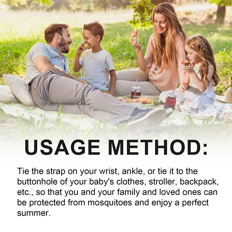 Mosquito Repellent Unisex Wristband Wearable Physical Ultrasonic Non-Chemical For Home Outdoor Sport Include 2 Batteries