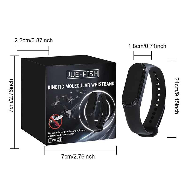 Mosquito Repellent Unisex Wristband Wearable Physical Ultrasonic Non-Chemical For Home Outdoor Sport Include 2 Batteries