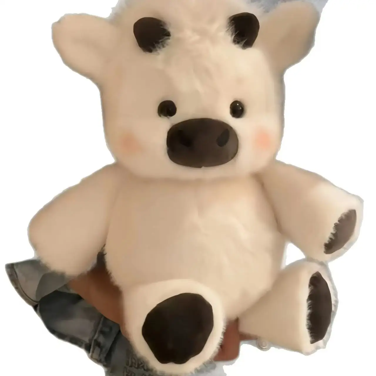 Adorable Highland Cattle Plush Toy 45cm - Huggable Running Cow Stuffed Animal Made with Premium Soft Fabric, Soothing Companion