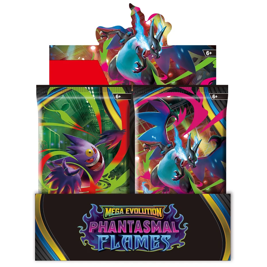 English 360 MEGA EVOLUTION PHANTASMAL FLAMES ASCENDED HEROES Booster Display Box Booster Cards Playing Cards