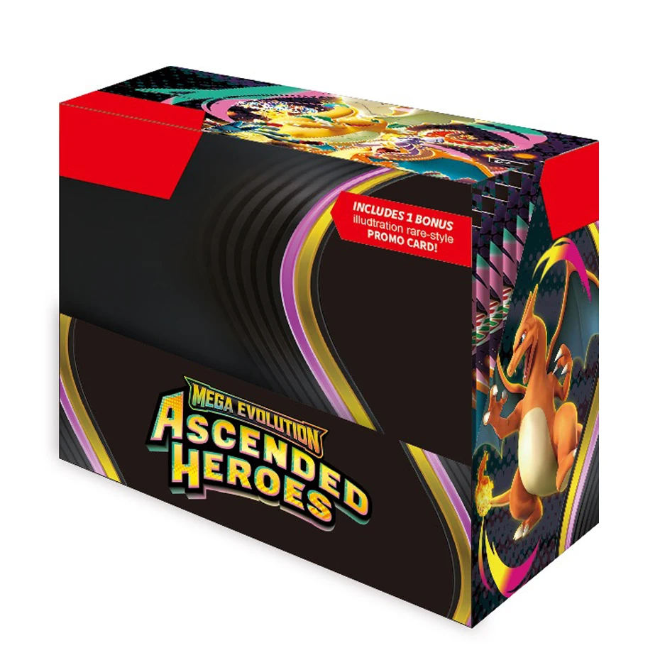 English 360 MEGA EVOLUTION PHANTASMAL FLAMES ASCENDED HEROES Booster Display Box Booster Cards Playing Cards