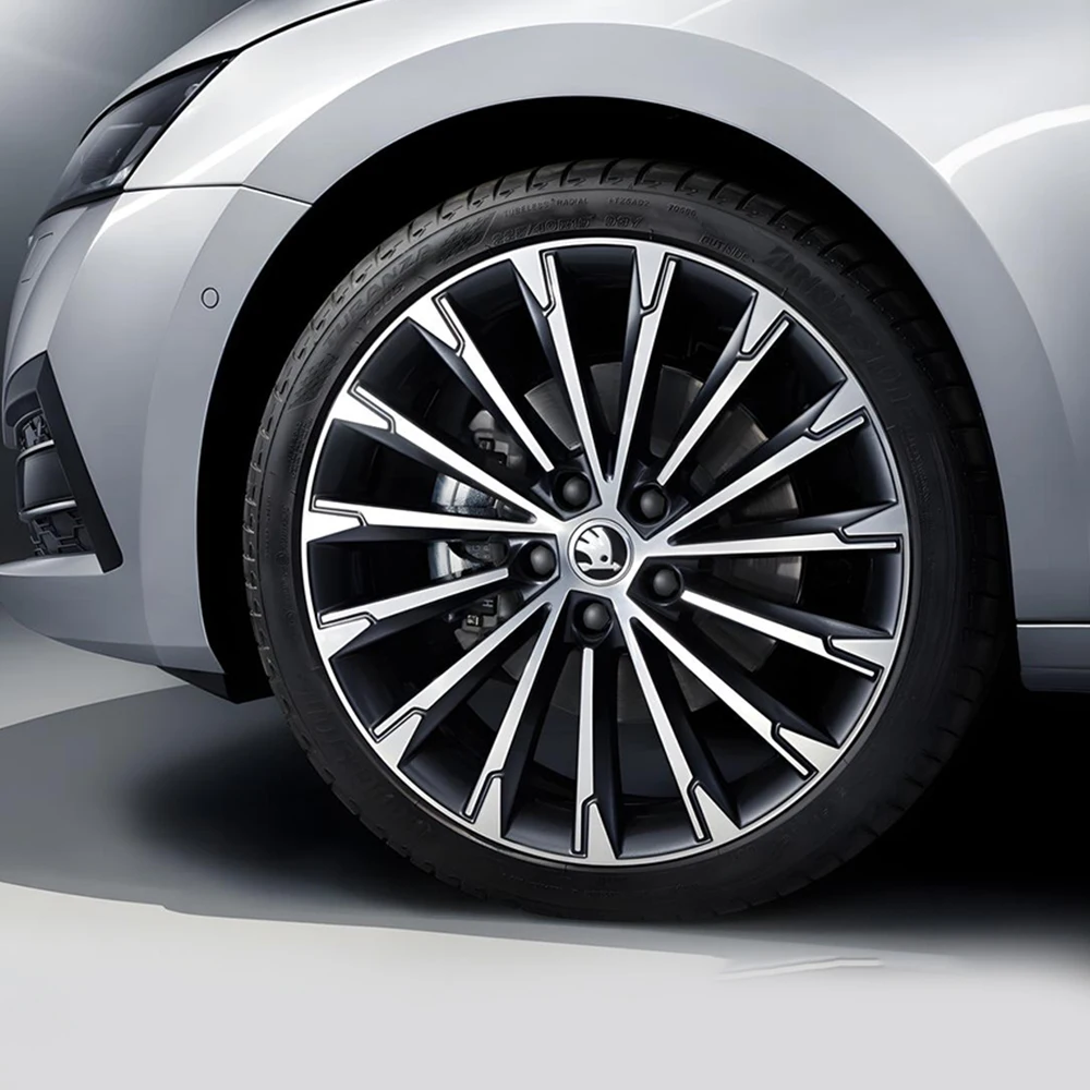 4pcs 55/65mm Car Original Wheel Center Cover Hub Cap Emblem Decoration For Skoda Kodiaq Superb Yeti Karoq Rapid Fabia RS Octavia