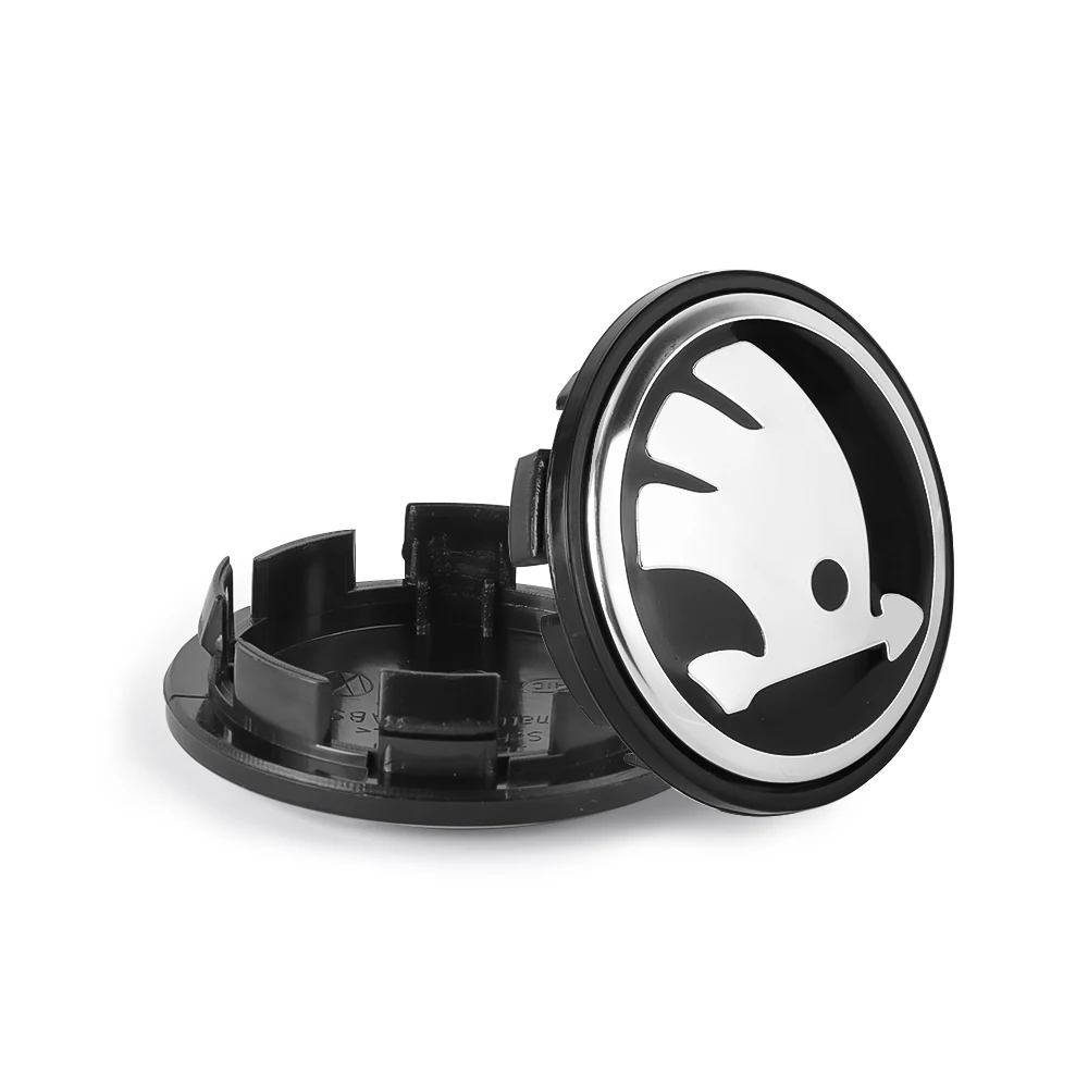 4pcs 55/65mm Car Original Wheel Center Cover Hub Cap Emblem Decoration For Skoda Kodiaq Superb Yeti Karoq Rapid Fabia RS Octavia