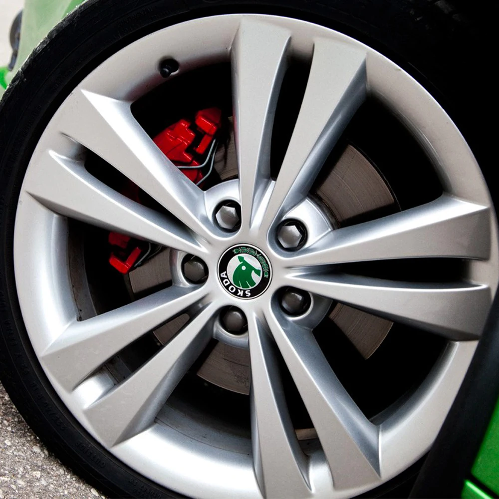 4pcs 55/65mm Car Original Wheel Center Cover Hub Cap Emblem Decoration For Skoda Kodiaq Superb Yeti Karoq Rapid Fabia RS Octavia