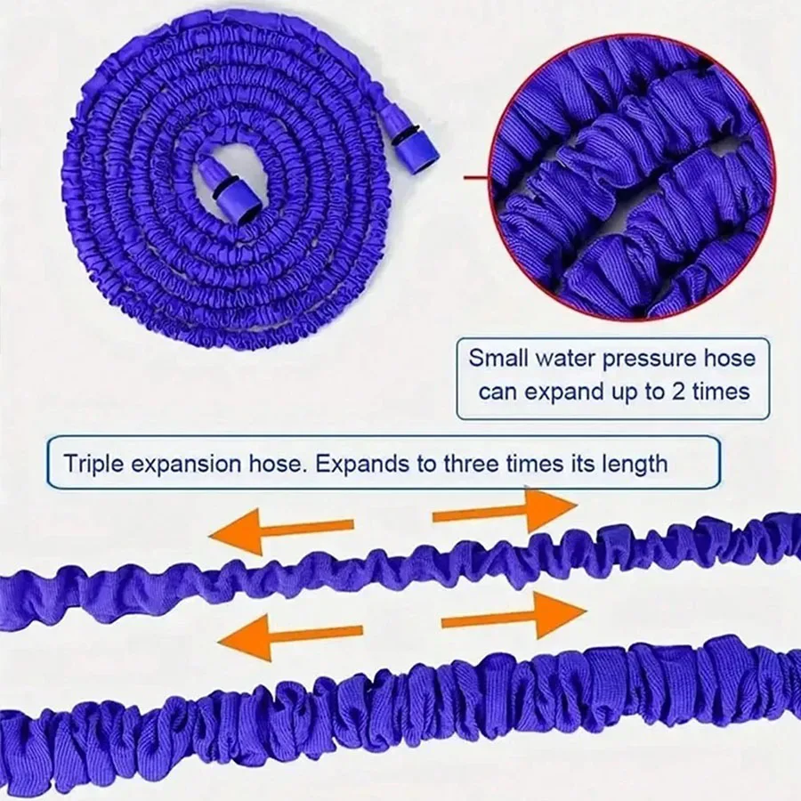 25FT-200FT Expandable Garden Watering Hose High Pressure Car Wash Magic Flexible Water Hose Jardin Irrigation Cleaning Tools