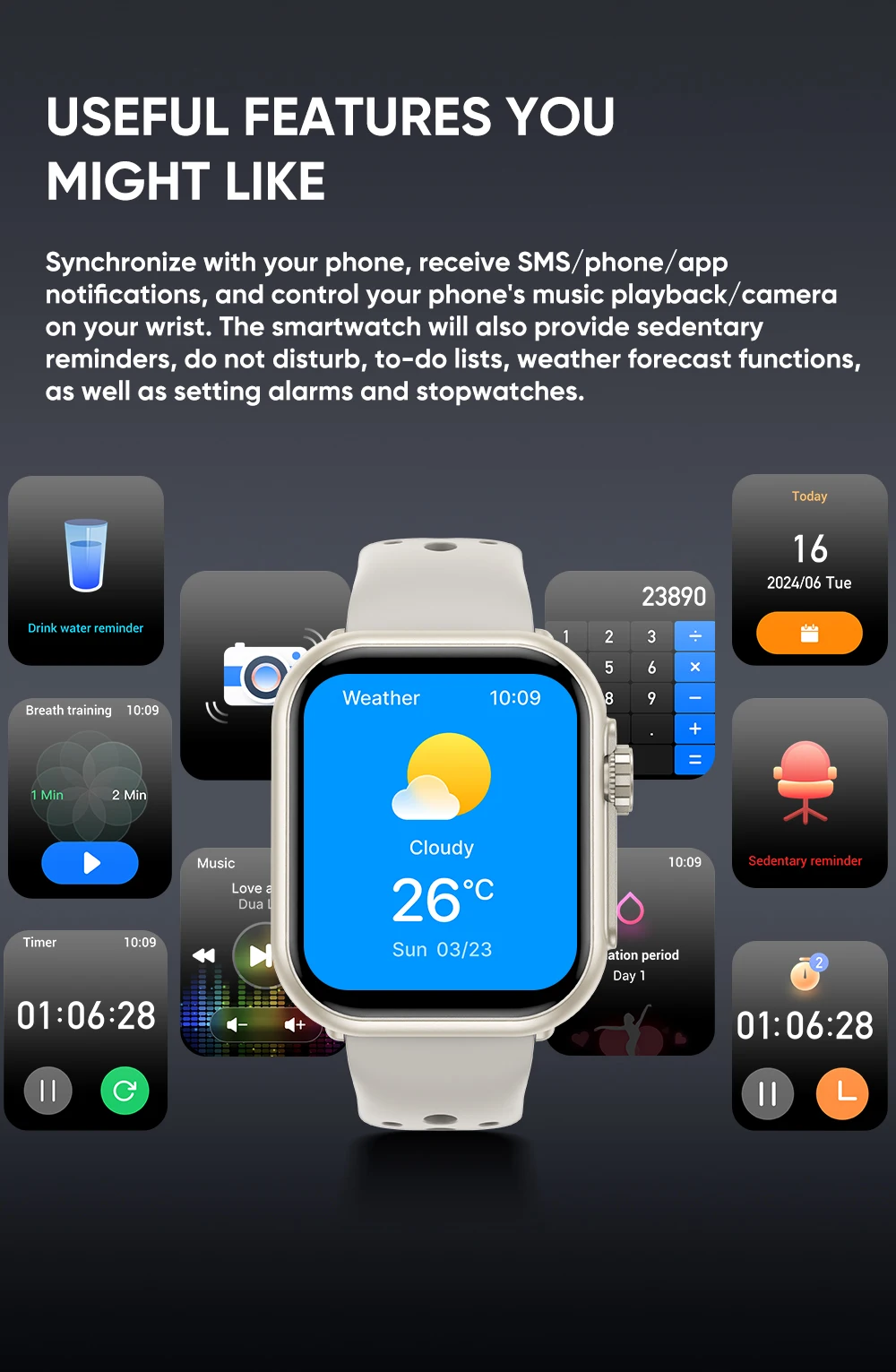 2026 New 1000 mAh Smart Watch Men Women 1.85“HD AMOLED GPS track Full Touch Screen IP68 Waterproof Bluetooth Call SmartWatch Man