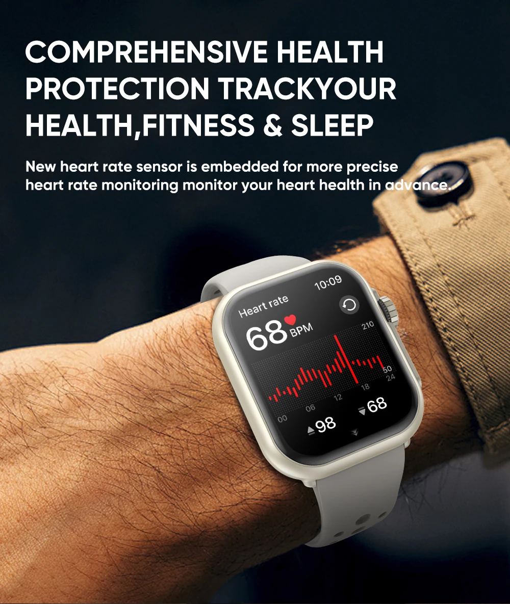 2026 New 1000 mAh Smart Watch Men Women 1.85“HD AMOLED GPS track Full Touch Screen IP68 Waterproof Bluetooth Call SmartWatch Man