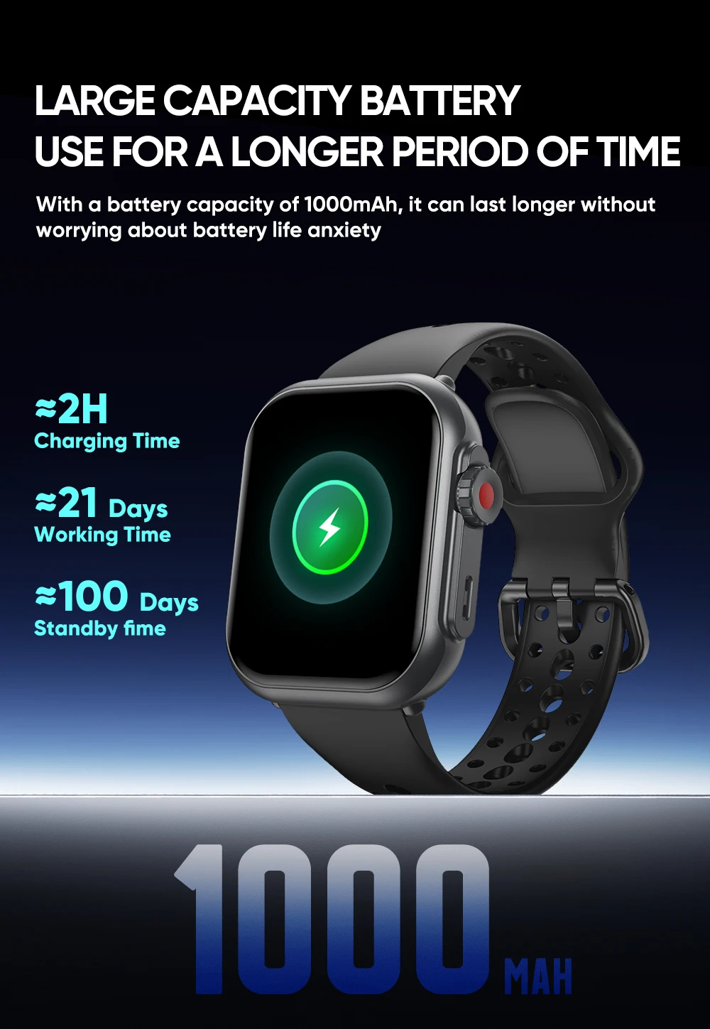 2026 New 1000 mAh Smart Watch Men Women 1.85“HD AMOLED GPS track Full Touch Screen IP68 Waterproof Bluetooth Call SmartWatch Man