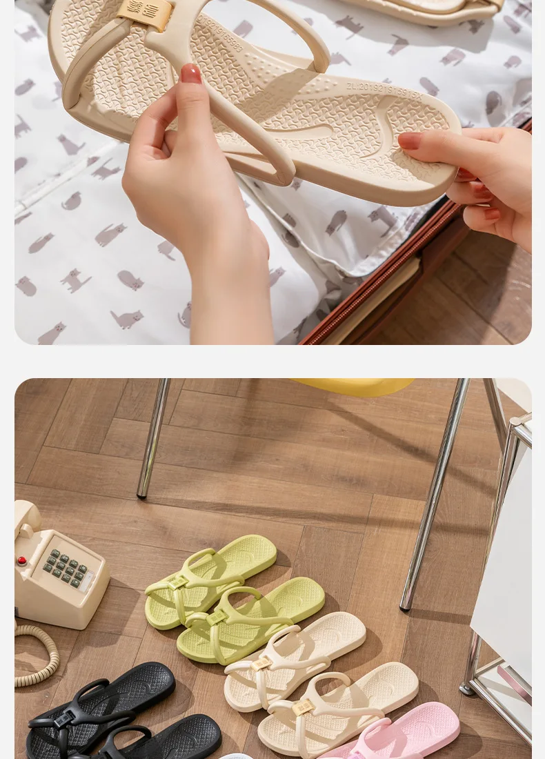 Foldable Travel Slippers Unisex EVA Flip Flops Hotel Non Slip Bathroom Indoor Outdoor Portable Lightweight Comfortable