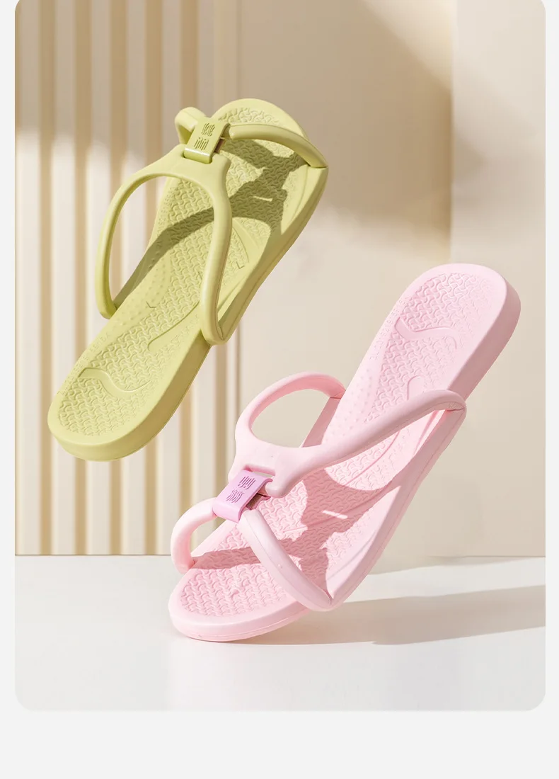 Foldable Travel Slippers Unisex EVA Flip Flops Hotel Non Slip Bathroom Indoor Outdoor Portable Lightweight Comfortable