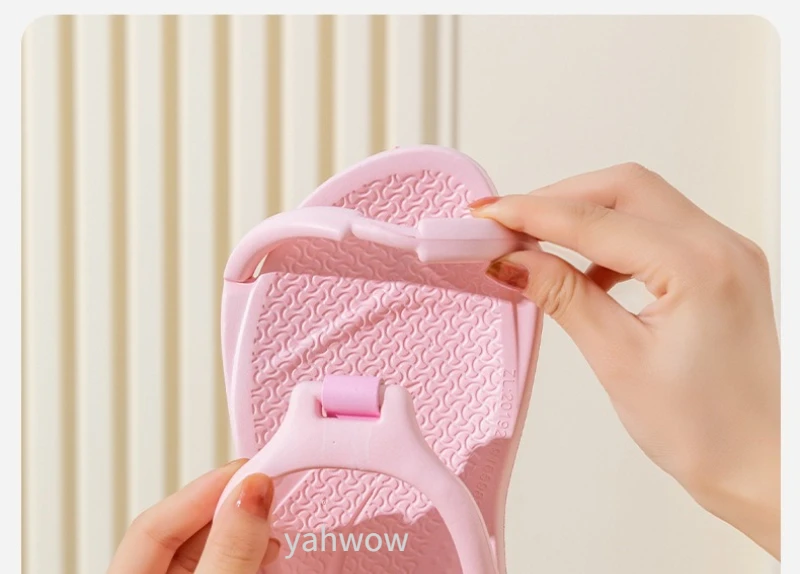 Foldable Travel Slippers Unisex EVA Flip Flops Hotel Non Slip Bathroom Indoor Outdoor Portable Lightweight Comfortable