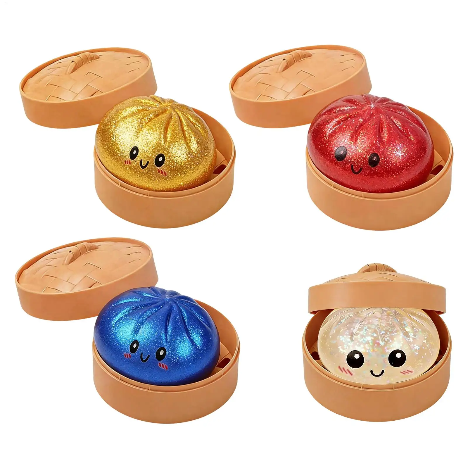 Steamed Dumpling shaped sensory squeeze toy Squishiess Dumplings Stress Balls Fidget Sensory Toy Quick-rebound Stress Relief Toy