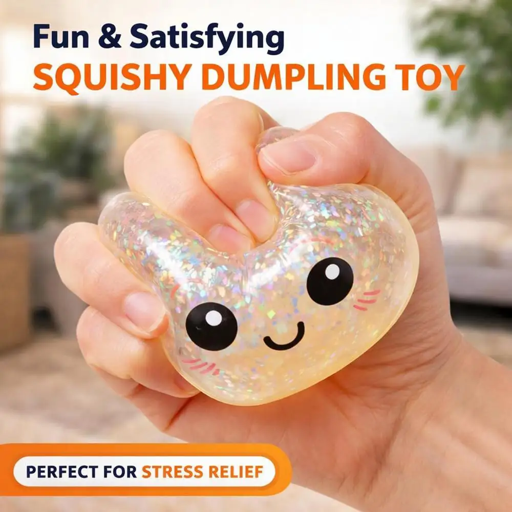 Steamed Dumpling shaped sensory squeeze toy Squishiess Dumplings Stress Balls Fidget Sensory Toy Quick-rebound Stress Relief Toy