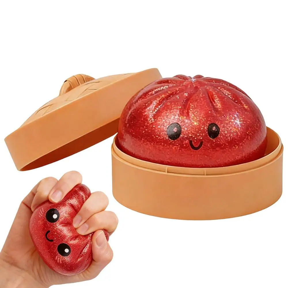 Steamed Dumpling shaped sensory squeeze toy Squishiess Dumplings Stress Balls Fidget Sensory Toy Quick-rebound Stress Relief Toy