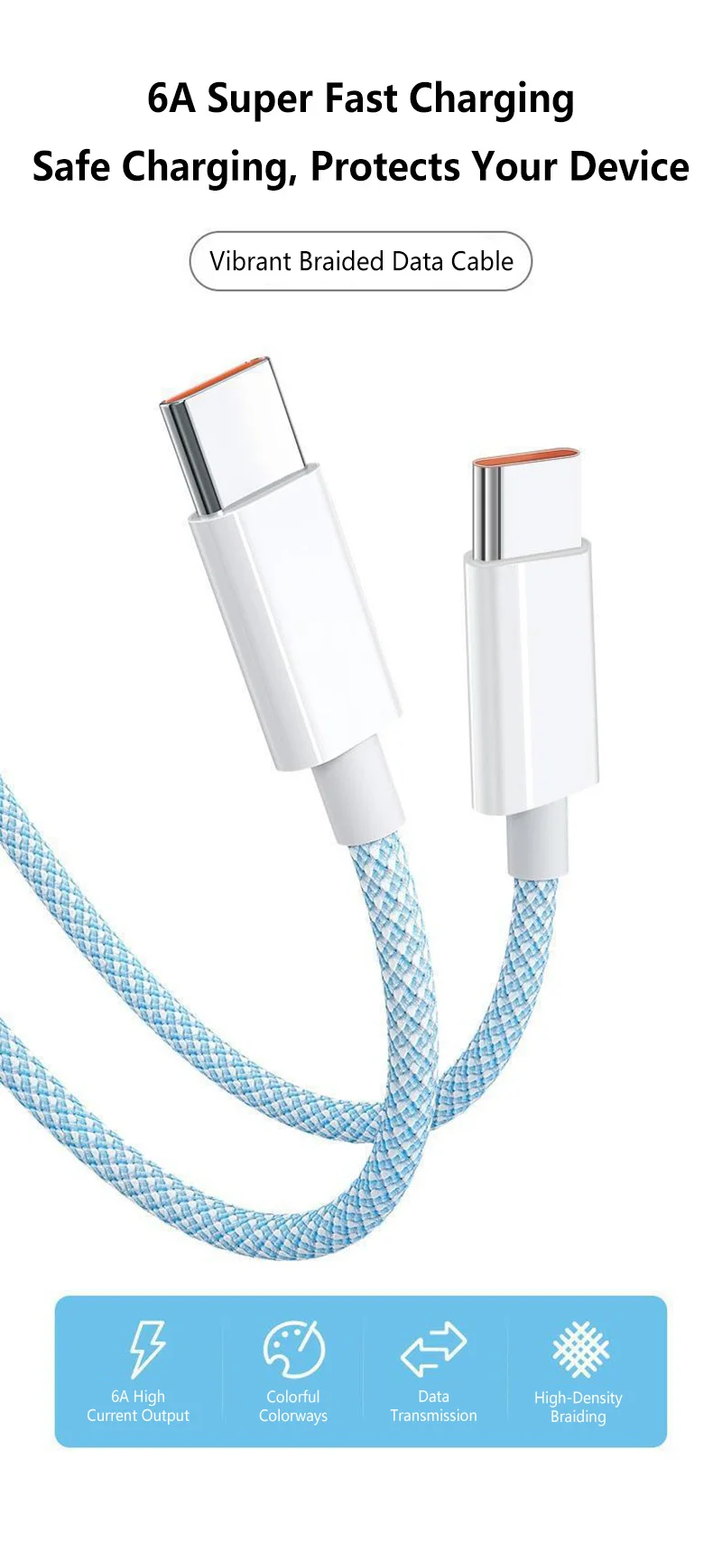USB C Cable to USB C 100W Fast Charging Charger Cable Supports Fast Charging For Iphone 16 15 Samsung Xiaomi Huawei
