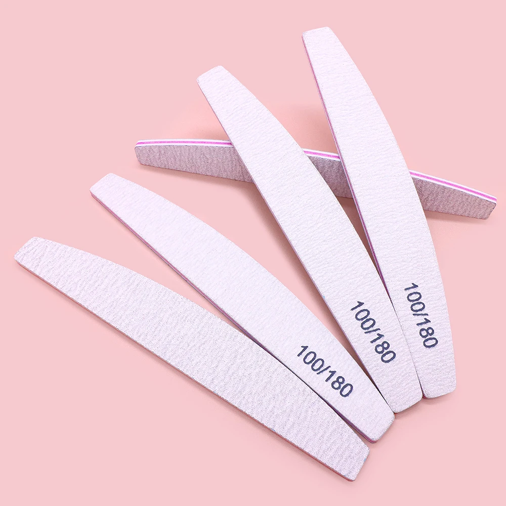 Professional Nail Files 100/180 Grit Nail Sanding Boards 10 Pieces of Zebra Double-sided Coarse Nail Files Used for Acrylic Nail