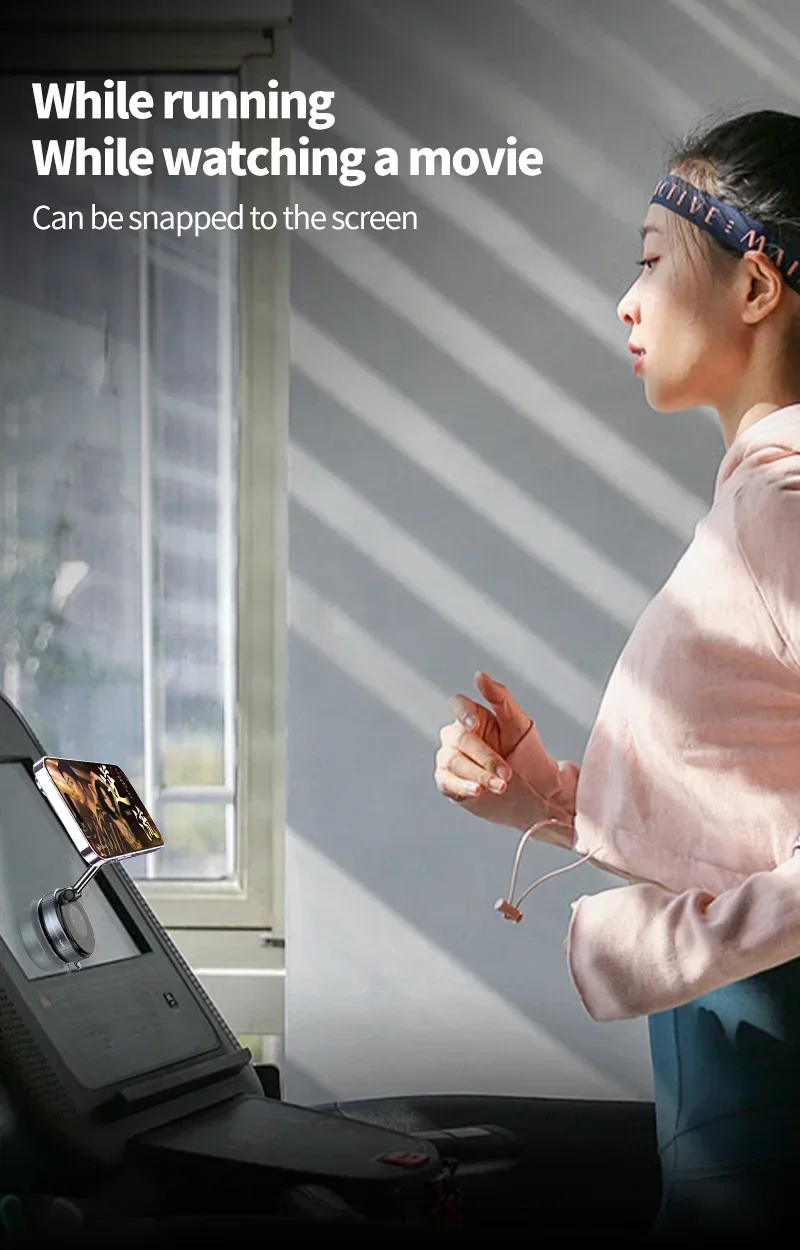 K007 Strong Magnetic Phone Holder 360° Adjustable Vacuum Car Mount Foldable Design For Car Desk Bathroom Magnetic Bracket