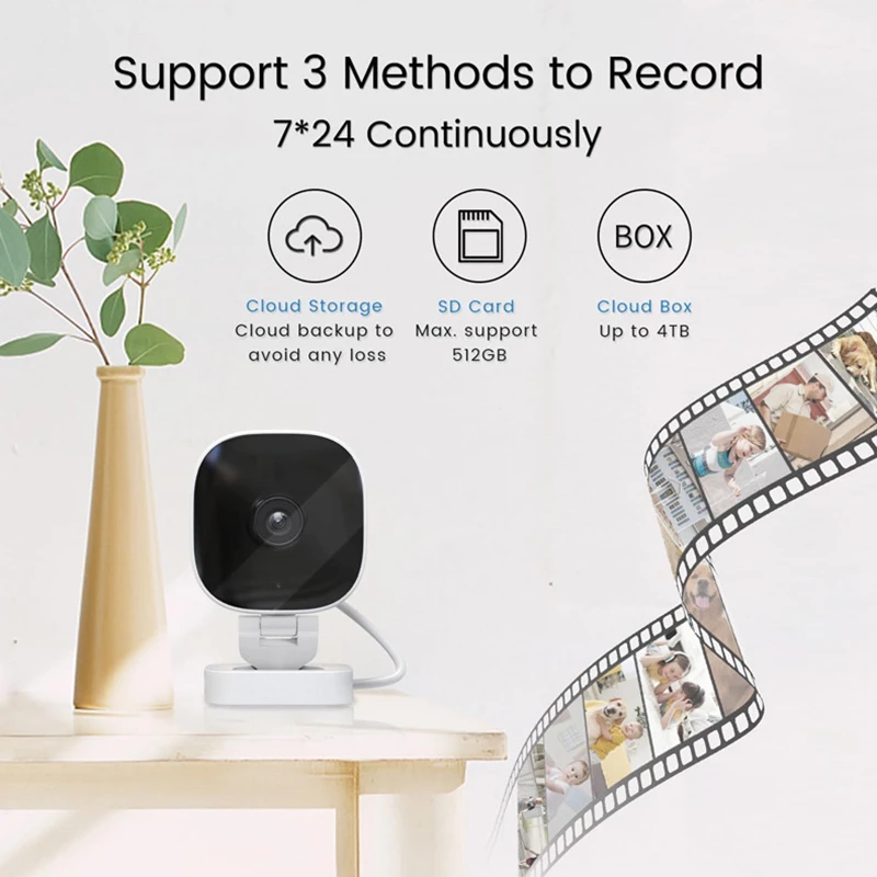 New WiFi Window Camera IP65 Full Color Night Vision Indoor Security Camera Replaces Outdoor Cam Through Window Surveillance