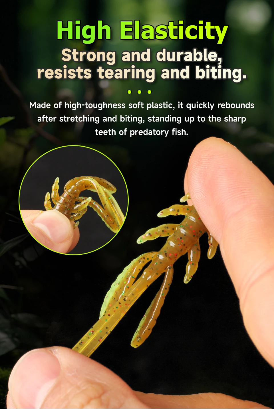 Supercontinent Allure Fishing Lures Soft Bionic Shrimp Lure, Artificial Soft Bait For Bass Trout, Outdoor Fishing Tackle