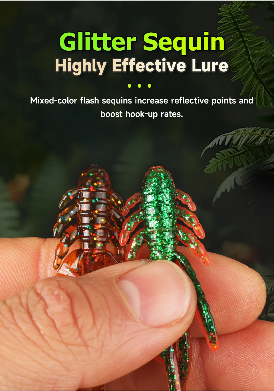 Supercontinent Allure Fishing Lures Soft Bionic Shrimp Lure, Artificial Soft Bait For Bass Trout, Outdoor Fishing Tackle