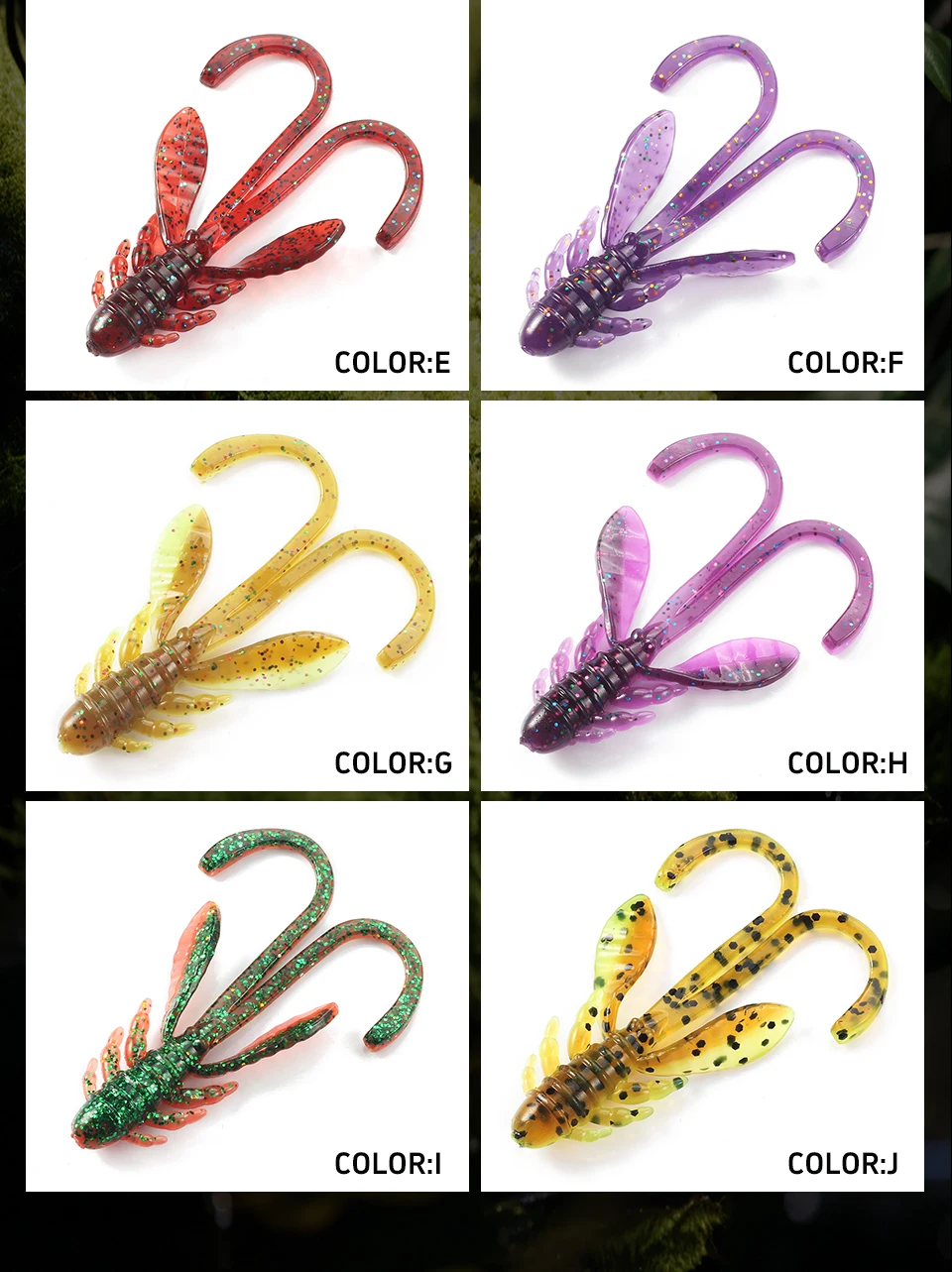 Supercontinent Allure Fishing Lures Soft Bionic Shrimp Lure, Artificial Soft Bait For Bass Trout, Outdoor Fishing Tackle