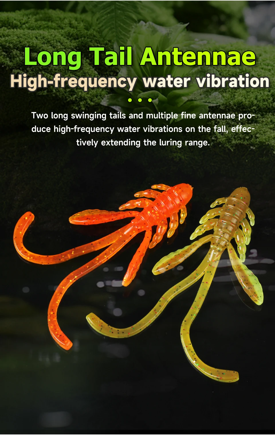 Supercontinent Allure Fishing Lures Soft Bionic Shrimp Lure, Artificial Soft Bait For Bass Trout, Outdoor Fishing Tackle