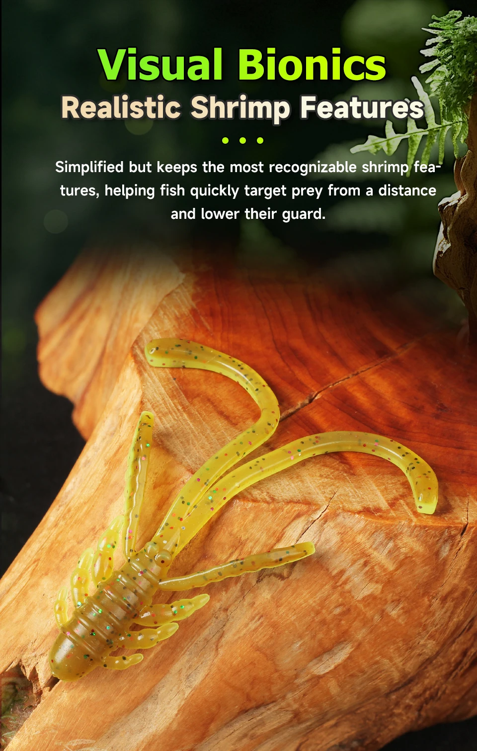Supercontinent Allure Fishing Lures Soft Bionic Shrimp Lure, Artificial Soft Bait For Bass Trout, Outdoor Fishing Tackle