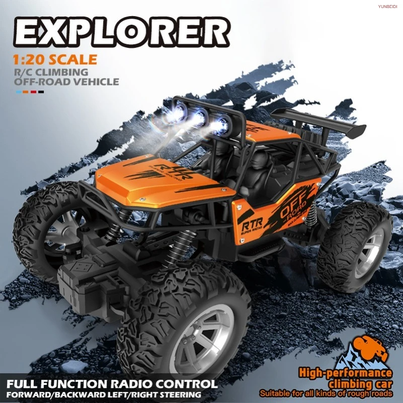 1:20 Remote Control Alloy Climbing Car 2.4G_Hz High-Performance RC Climbing Vehicle with Lights Toy Car for Kid‘s Festival Gifts