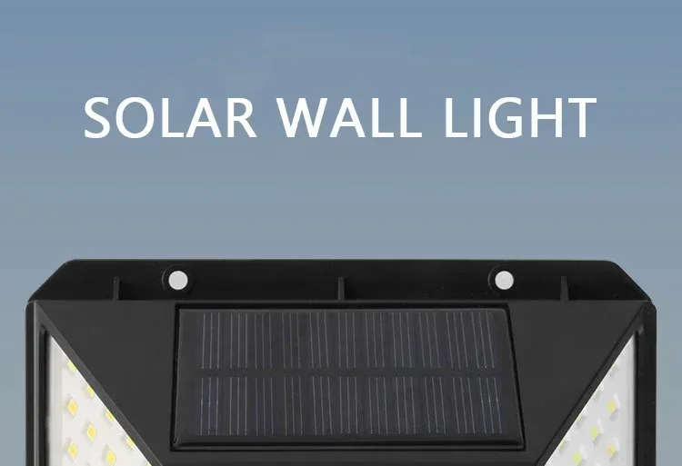 100LED Outdoor Solar Garden Light Outdoor Motion Sensor Lights Waterproof Solar Wall Lamp for Garden Fence Yard Pathway Stairs