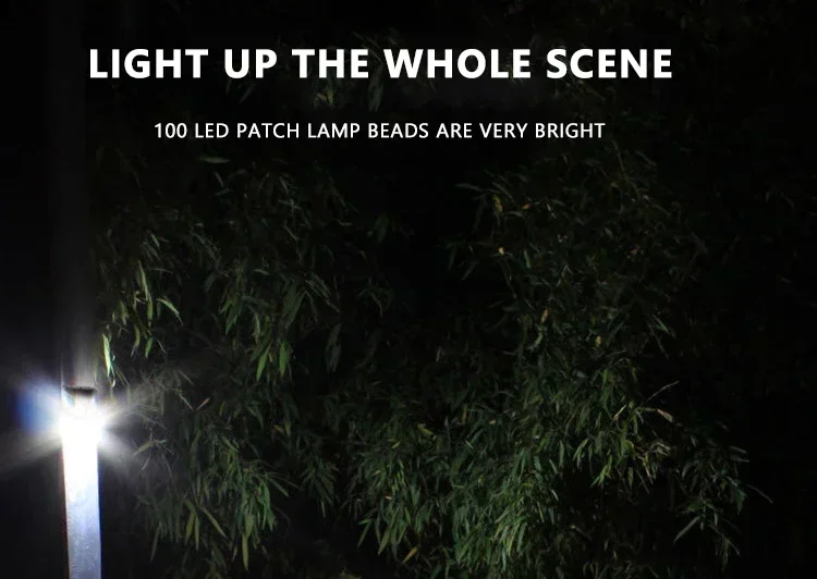 100LED Outdoor Solar Garden Light Outdoor Motion Sensor Lights Waterproof Solar Wall Lamp for Garden Fence Yard Pathway Stairs