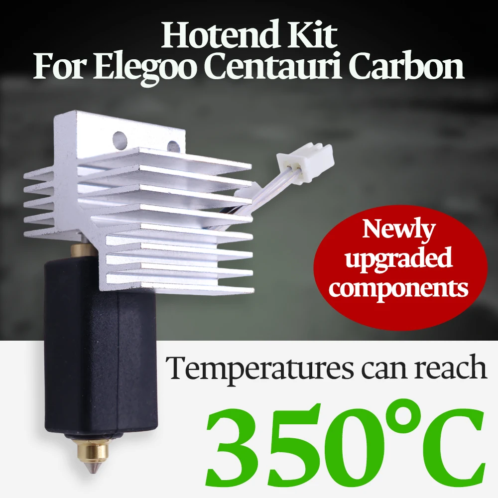 For Elegoo CC Upgrade hotend Assembled Extruder Hotend Kit for Elegoo Centauri Carbon Replaceable Nozzle 0.2/0.4/0.6/0.8 mm