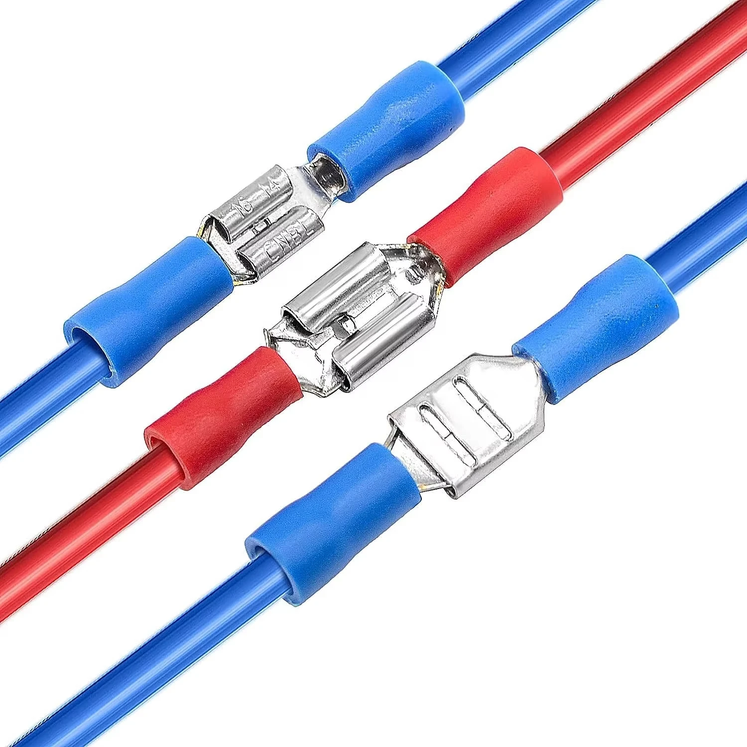 Automotive Insulated Electrical Wire Connector Kit Assorted Male Female Spade Ring Fork Butt Crimp Terminals Lugs Set for Cable