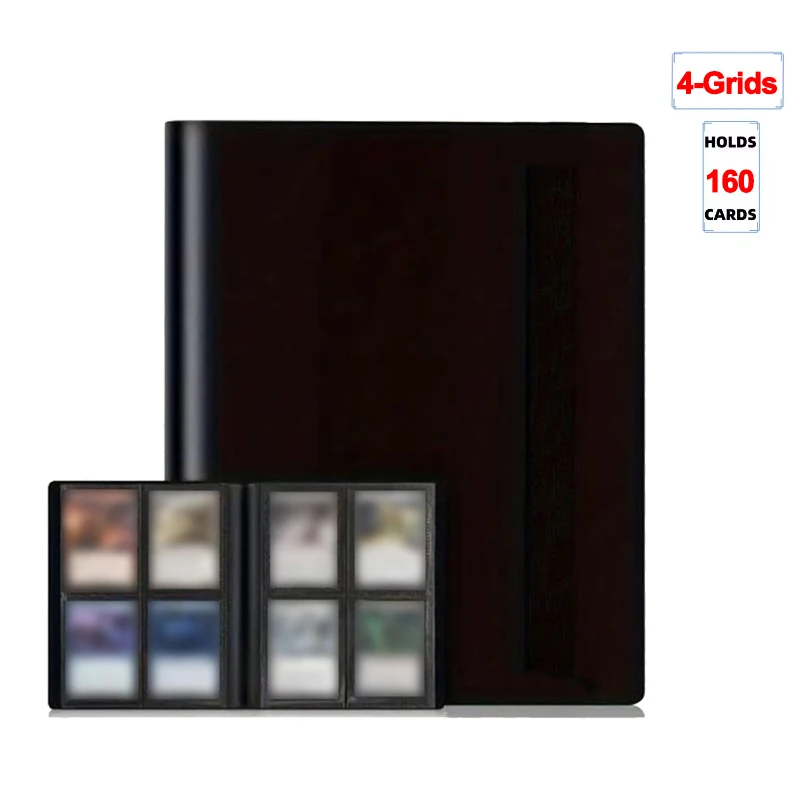 1Pc Card Binder 160/360/480 Trading Card Holder Book PP Cover Binder For Cards Durable Side Loading Card Book With Gaming Cards