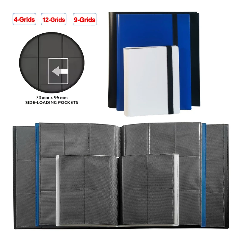 1Pc Card Binder 160/360/480 Trading Card Holder Book PP Cover Binder For Cards Durable Side Loading Card Book With Gaming Cards