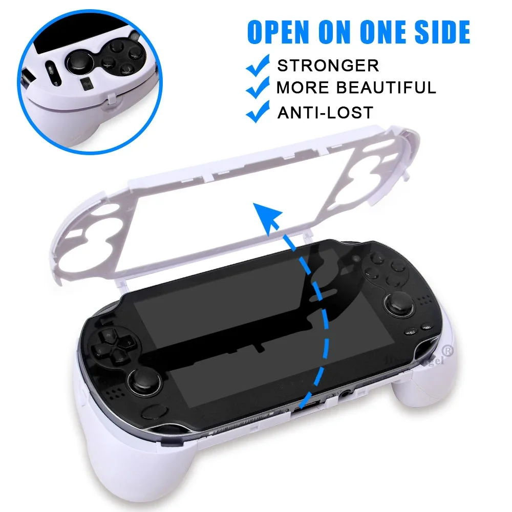 Black White For PS VITA 1000 PSV1000 Game Hand Grip Handle Holder Joypad Stand Case Shell Protect with L2 R2 Trigger Button