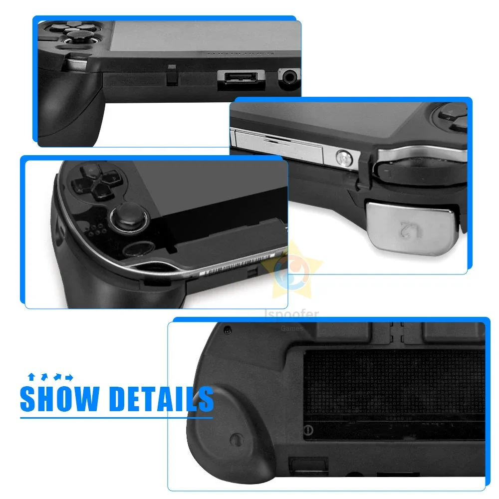 Black White For PS VITA 1000 PSV1000 Game Hand Grip Handle Holder Joypad Stand Case Shell Protect with L2 R2 Trigger Button