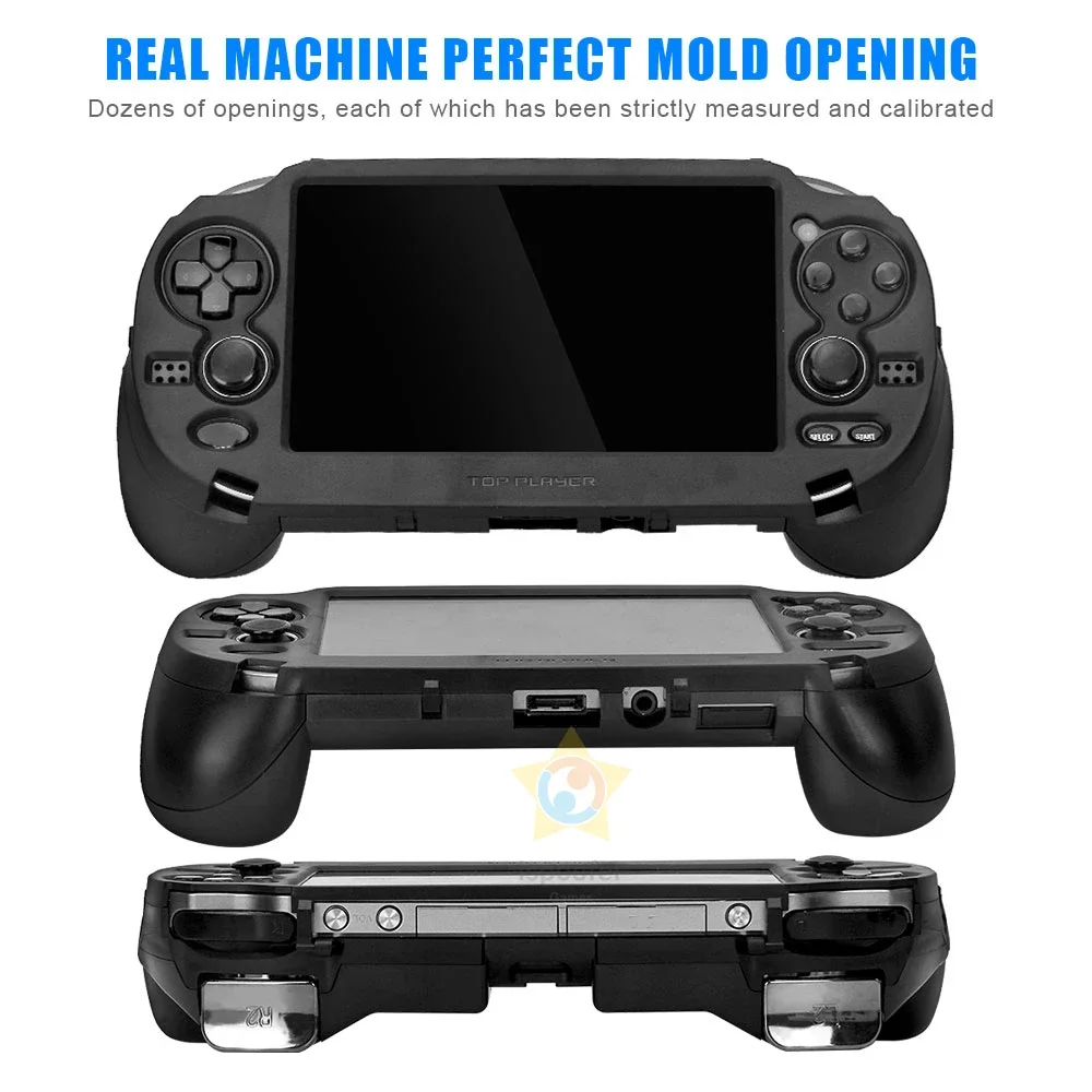 Black White For PS VITA 1000 PSV1000 Game Hand Grip Handle Holder Joypad Stand Case Shell Protect with L2 R2 Trigger Button
