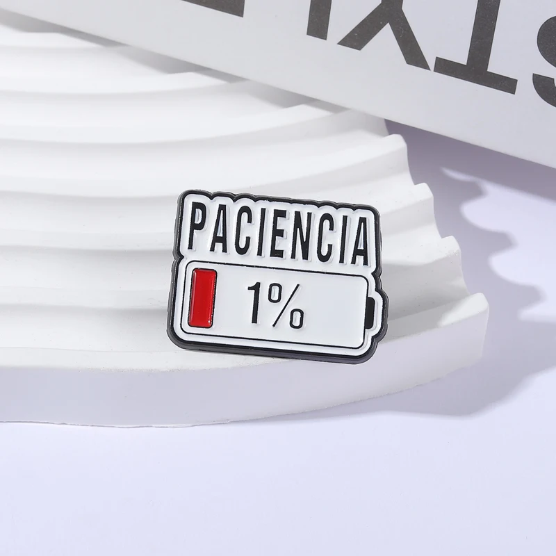 Spanish Quotes Collection Enamel Pins Comedy Ugly Girl Flork Memes Fitness Brooch Slang Low Battery Patience Badge Jewelry Gifts